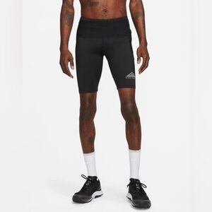 NIKE Dri-Fit Trail Lava Loops Outdoor 1/2 Running Tight Shorts Mens Sz XL Black